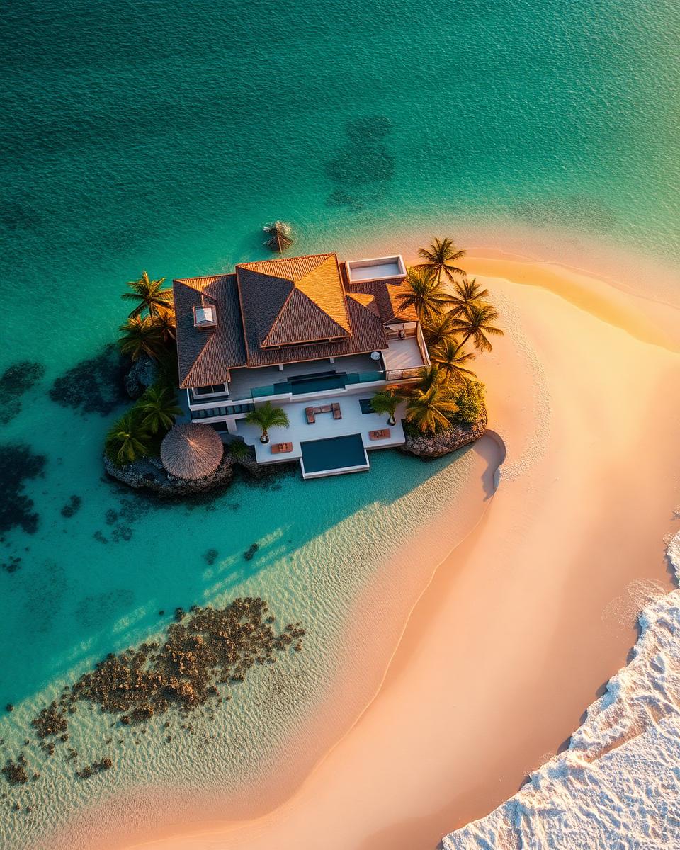 Luxury beachfront property in Mexico